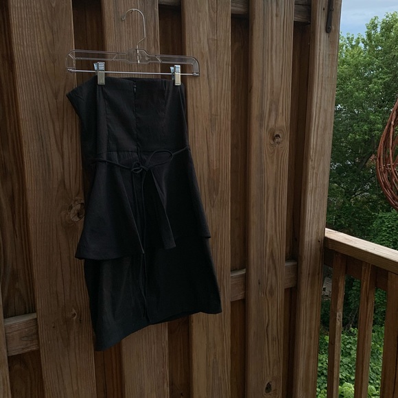 Teeze Me Black Strapless Cocktail Dress - Picture 3 of 8